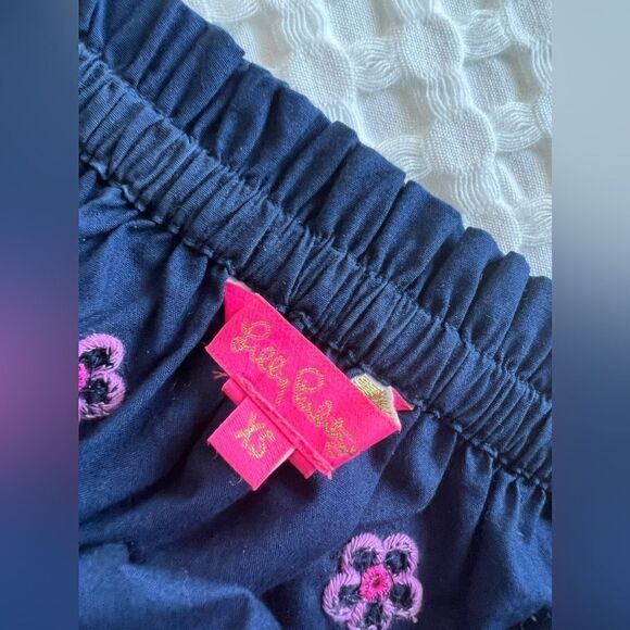 Lilly Pulitzer Jaeda Off the Shoulder Top in Navy - Size XSmall - Picture 9 of 12